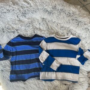 Old Navy Kids' Striped Long-Sleeve Tees in Blue & Navy